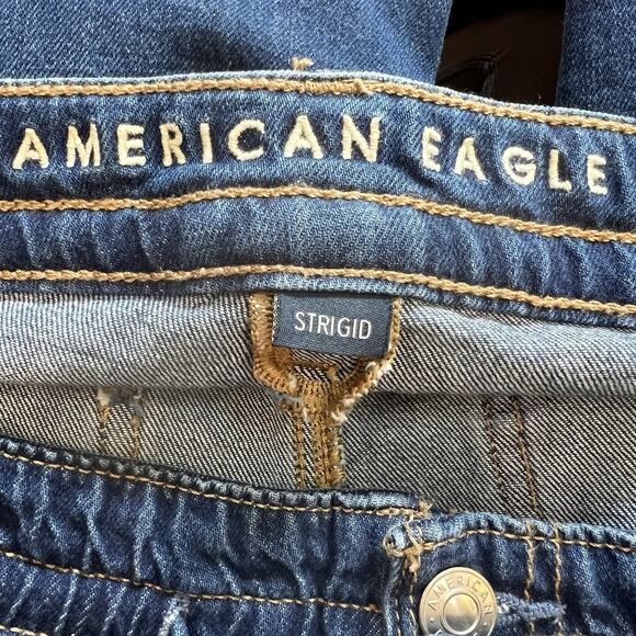 American Eagle Low-Rise Ultra Wide Leg Blue Jeans Women’s Size 18 Loose - Picture 4 of 8